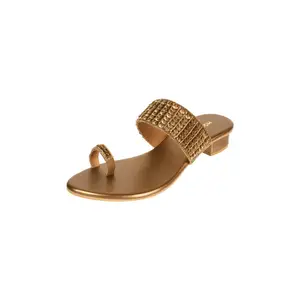 Brand: Mochi Mochi Women Block Heel Fashion/Ethnic Slip-on Sandal