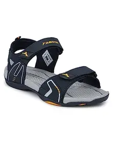 ABROS Men's ASLG0154N Sports Sandals_Navy/Mustard_8UK
