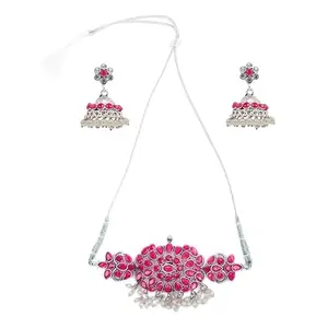 Oxidised Maroon Choker for Women – Stunning Jewelry for a Bold and Elegant Look