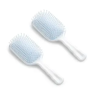 UMAI Detangler Hair Brush | Flexible Bristles | Paddle Brush with Cushioning for Smoothening out Curls, Straightening and Styling Hair|Wet & Dry Hair Pain Free Detangling (Blue)