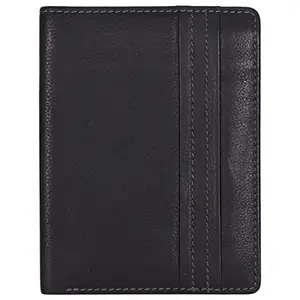 LMN Genuine Leather Black Color Note Case for Men 1003 (4 Credit Card Slots)