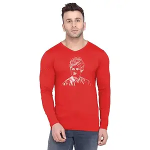 ALLEN BLACK Men's Round Neck T-Shirt Comfortable & Stylish Men's T-Shirt Idea for Gym, Sports, Casual Outings, or Lounge Wear - Small$4352 Red