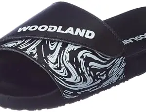 Woodland Men's Black PU Slipper-9 UK (43 EU) (SLD 4463022)