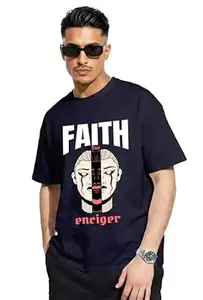 ENCIGER Oversized Printed T Shirt Combo Pack for Men | Cotton Drop Shoulder Graphic Casual Oversize Tshirts