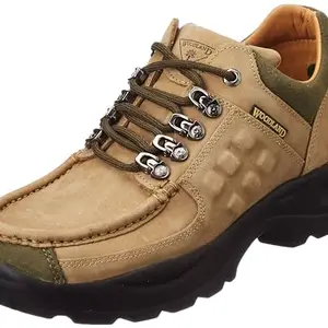 Woodland Men's Khaki Leather Casual Shoes-7 UK (41EURO) (G 4092NW)