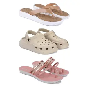 Women's Comfortable Sandal,Casual Lightweight Sandal for Everyday Wear | BT-(3-COMBO)-1860-OO1-1944-5-EURO-36
