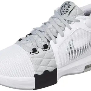 Nike Lebron Witness VIII EP-White/Black-LT Smoke GREY-FB2237-100-9UK
