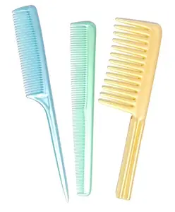 DeLegarde® Premium Detangling Hair Comb Tail comb and Barber comb Hair Care Bath Combs (Pack of 3)