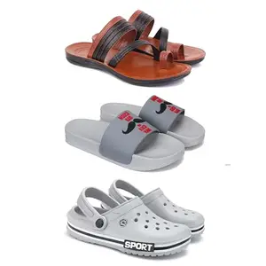 Men's Sandals | Lightweight Wear| Stylish & Easy to Wear For Men's PCV-SAN-(3-COMBO)-3151-1590-3016-7