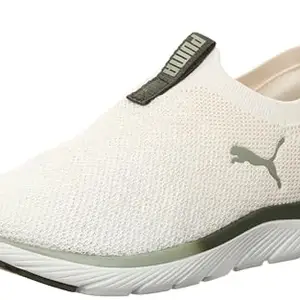 Puma, Women, Sftrde Remi SLP-on Knit WN's, Warm White-Dark Loden-Lux Army, Running Shoe, 5UK, (30983415)
