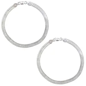 TARAASH 925 Sterling Silver Double Line Heart Designer 925 for Women