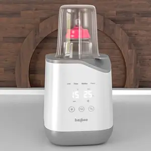 BAYBEE 10 In 1 Baby Bottle Sterilizer & Warmer For Babies, Portable Electric Bottle Warmer for baby Food, Water & Milk Heater, Feeding Bottle Sterilizer for Baby With LCD Display Temperature (Grey II)