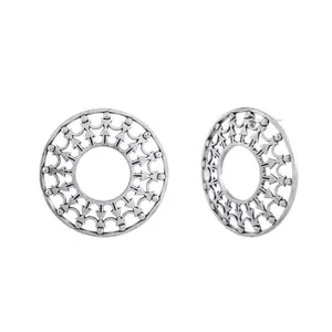 Voylla Warli Ghoomer Earrings Studs Earrings For Women|Enamel|Summer|Gift For Her|Oxidised|