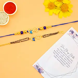 JAIPUR ACE Rakhi Gift Brother | Evil Eye Rakhi for Brother with Gift Silver Plated Bowl Set | Handmade Evil Eye Rakhi for Bro, Brother, Bhaiya, Bhai (Rakhi With Silver Bowl)