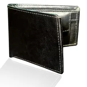 Koochi Men PU Leather Wallet, Black Colour, Pack of 1