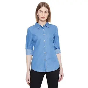 Ruhaan's Womens Blue Color Shirt in Denim Fabric (BS_7356_L)