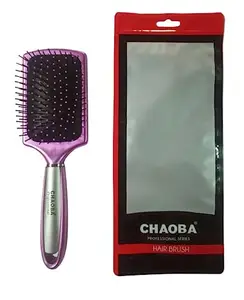 CHAOBA Professional Professional Classic Paddle Hair Brush with Strong & flexible nylon bristles For Grooming, Straightening, Smoothing Hair, ideal for Men & Women, Pink (CHB-257)