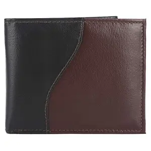 Leather Junction Men Casual Black & Brown Wallet (3100850LC)