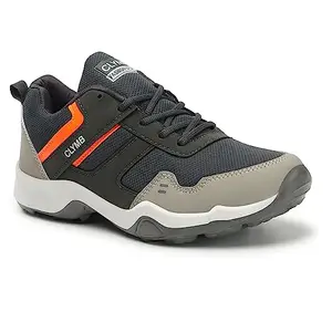 CLYMB Men's ES-21 Grey Synthetic Lace-Ups Walking/Outdoor/Gym & Traning/Running Sports Shoes