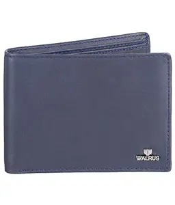 Walrus John Blue Color Men Leather Wallet-WW-JOHN-03