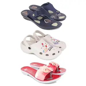 Trendy Open-Toe Sandals for Women – Soft Padded Footbed, Summer Wear | (COMBO-3)-1973-O10-1964-6-EURO-37