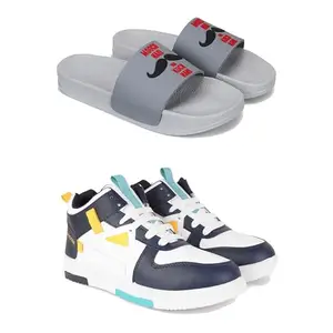 DRACKFOOT Men's Stylish Casual Shoes | Comfortable & Trendy Daily WearPremium Casual Shoes for MenGRT-SPO-(2-Combo)-1590-1074-6 Multicolor