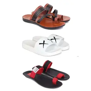 Men's Sandals | Lightweight Wear| Stylish & Easy to Wear For Men's PCV-SAN-(3-COMBO)-3151-3029-3133-8