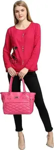 SAHELI Women PU Formal Back Pack (Pink) (10 Litre) (SH 243)