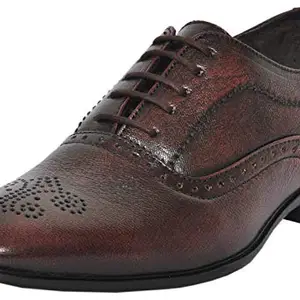 Zoom Mens Genuine Leather Office Formal Shoes G-467-Brown-9