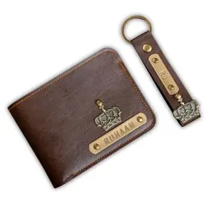 NAVYA ROYAL ART Leather Men's Wallet and Keychain Combo Pack for Gift/Combo Set - Brown 3