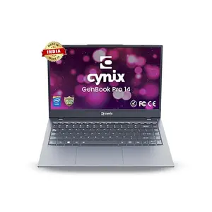 CYNIX GenBook Pro 14 Laptop-i3 1215U,8GB,512GB,55W Battery,1Years,14 inch FHD,1.5kg,2MP Webcam,Backlit Keyboard,Fingerprint Reader,Hardware TPM,Upto12 HRS Battery Backup