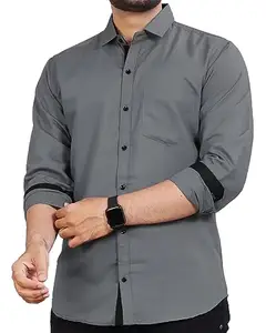 Men's Solid Regular Fit Casual Shirt |Full Sleeve - Regular Fit