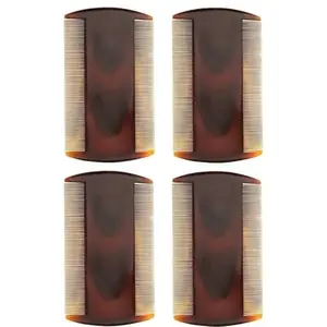 DHASRAM Plastic Lice Hair Combs perfect for Lice,Nits,Eggs,Bugs removal from hairs for men,Women,Kids-Pack of 4
