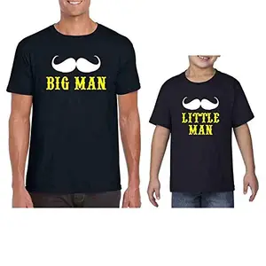 TheYaYaCafe Yaya Cafe Family T-Shirts Fathers Day Combo Big Man Little Man for Dad Son Set of 2 -Black Men M Kid 5-6 Years