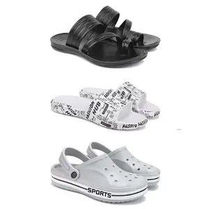 Men's Sandals | Lightweight Wear| Stylish & Easy to Wear For Men'S PCV-SAN-(COMBO-3)-3152-3104-3067-10