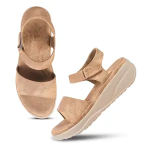 Padchin Women Tan Fashion Sandals | Comfortable for All Formal and Casual Occasions Womens Footwear | Heels For Women's Daily Use | Sandal For Party | Festive| Wedding | Ladies Footwear