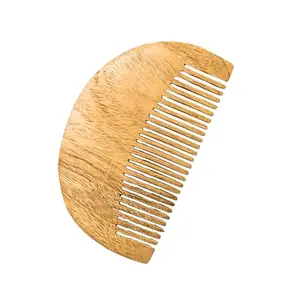 MICLAC Natural Wood Beard Comb for Gentle Styling & Hair Growth - Pack of 1