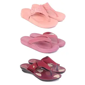 Trendy Open-Toe Sandals for Women – Soft Padded Footbed, Summer Wear | (COMBO-3)-1986-1980-1974-6-EURO-37