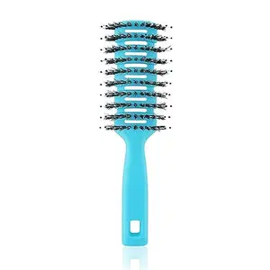 UMAI Round Vented Hair Brush Blue | Comb For Men and Women | Quick Drying Pain Free Detangling | Hair comb | 1 Pack.