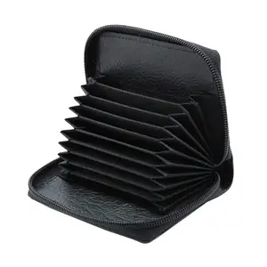 PIRASO Men & Women Casual, Ethnic, Evening/Party, Formal, Travel, Trendy Black Genuine Leather Card Holder (9 Card Slots)