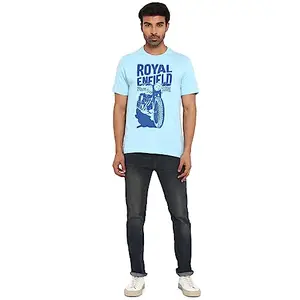 ROYAL ENFIELD Since 1901 Sky Blue T-Shirt (XL) 44 CM