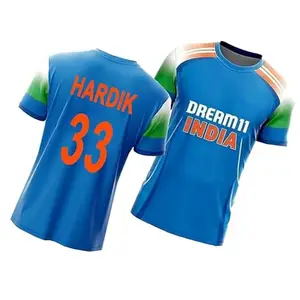 India ODI Cricket HARDIK 33 Jersey T-Shirt 2025(Kids,Boys& Men)(Large 40) Multicolour