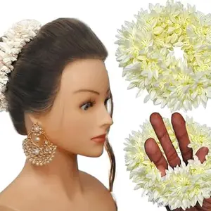 Hair bun gajra flower artificial juda (3 piece)