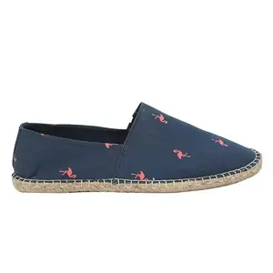 UNIKICKS Men's Espadrille Canvas Casual Shoes - Floral Solid Blue | Shoes for Men and Boys | Casual Shoe | (Size:7)