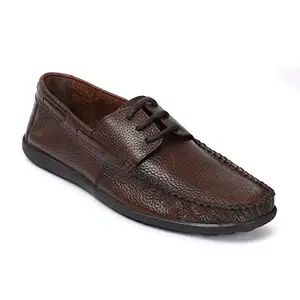 Zoom Shoes Men's Genuine Leather Formal Shoes for Office/Casual Wear Dress Shoes Shoes for Men A2495 Brown