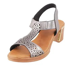 Mochi Women's Grey Fashion Sandals-7 UK (40 EU) (33-270)