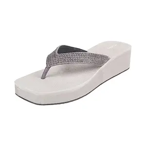 Mochi Women Grey Wegde Heel Fashion Sandal UK/5 EU/38 (34-131)