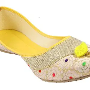 SHREE OL Shree Women's Multicolour Rajasthani Jaipuri Ethnic Bellies -7 UK