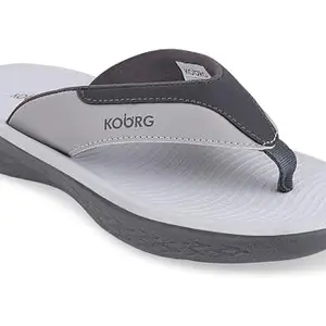 KOBURG Zensole Flips Men's Flip Flops - Tranquil & Durable Flip Flops Grey, 7 UK