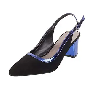 Mochi Women Black Synthetic Sandals (31-9864-11-40) Size (7 UK/India (40EU))